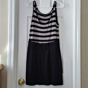 Banana Republic Sleeveless Gray Black Dress 4 S